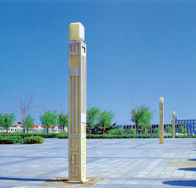 (QDJGD-BG9101)3米-5米仿石材方柱广场花季视频黄图片
