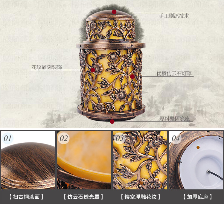 东莞花季传媒APP下载安装照明(QDZTD-007)欧式仿古铸铝柱头灯细节展示图片