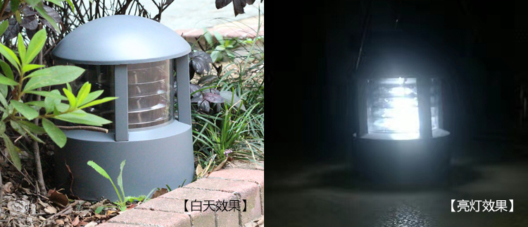 花季传媒APP下载安装照明(QDCPD-YZ003)广场公园户外铸铝圆顶矮柱草坪灯安装效果图片