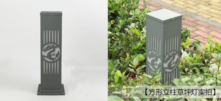 东莞花季传媒APP下载安装照明(QDCPD-003)60cm中式方形立柱LED草坪灯实物图片