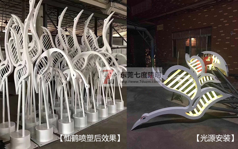 花季传媒APP下载安装照明(QDJGD-XH001)仙鹤造型花季视频黄生产实拍图片