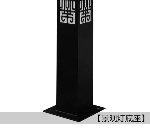 (QDJGDZ-024)方形新中式广场花季视频黄底座法兰展示