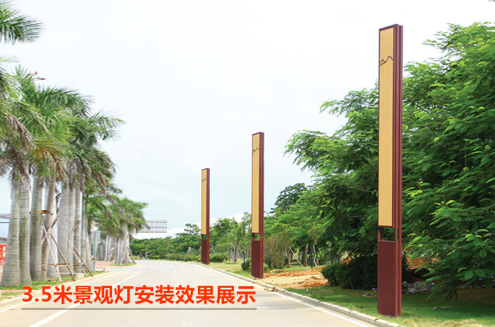 QDJGDZ-034特色新中式仿云石庭院花季视频黄柱安装效果图